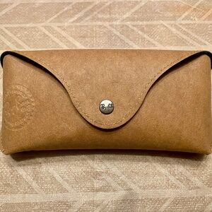 Brown Soft Leather Case w/Cloth & Giftbox for Rayban Sunglasses